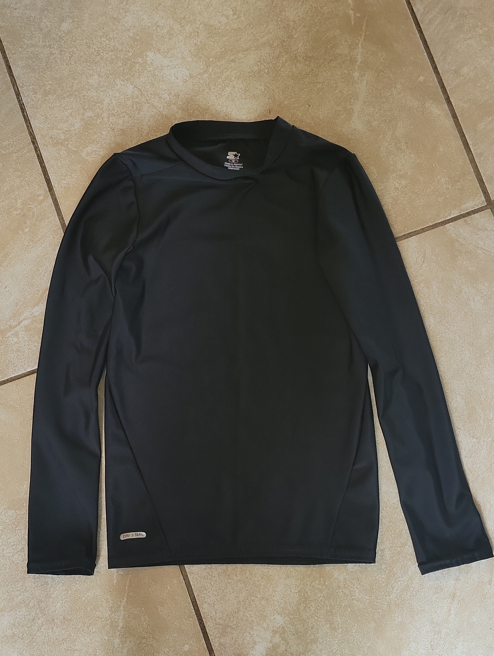 STARTER Black Kids Long-Sleeve Athletic Tee